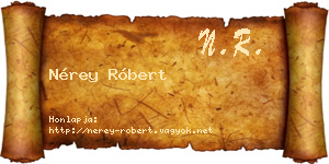 Nérey Róbert névjegykártya