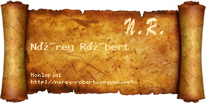 Nérey Róbert névjegykártya
