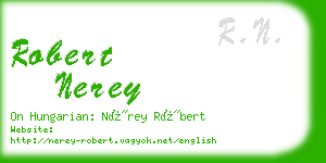 robert nerey business card